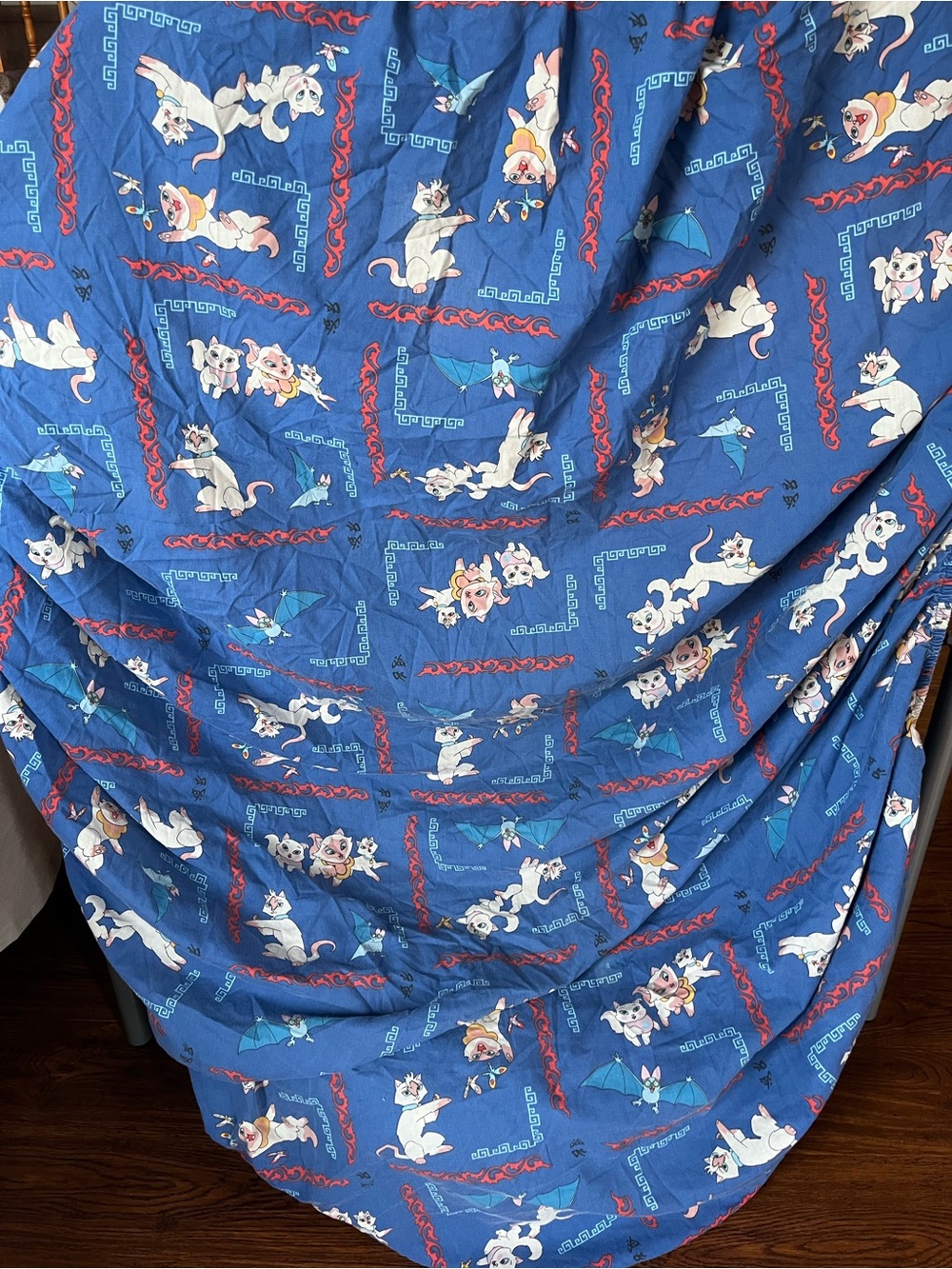 Vintage Sagwa The Chinese Siamese Cat fitted Sheet rare pbs kids - Picture 6 of 8